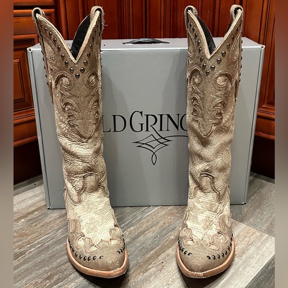 Old Gringo Double D Ranch Exclusive Cowboy Something New Wedding Boots Size 7.5 - Picture 3 of 8